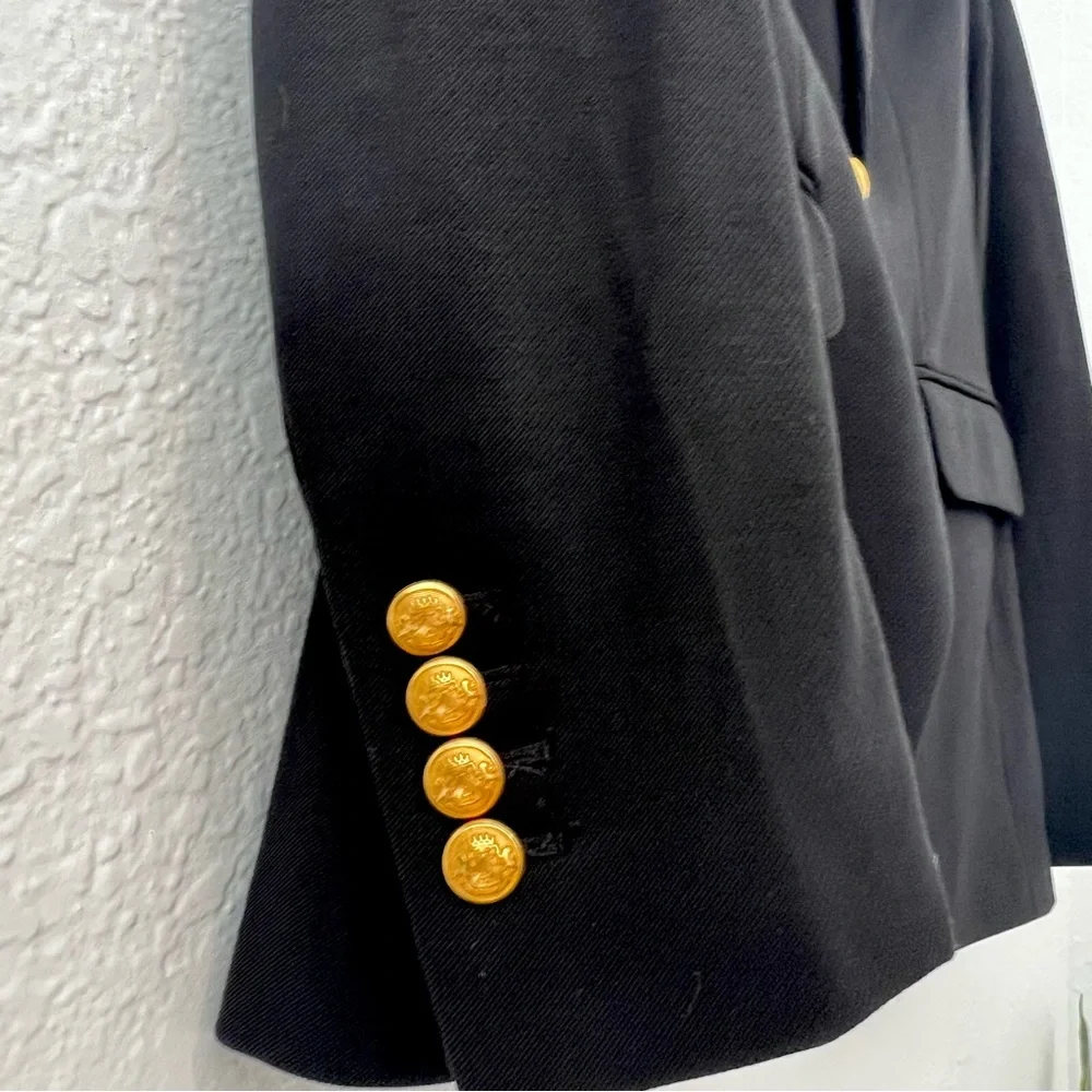 Express - Editor Breasted Novelty Gold
Button Blazer - Picture 5 of 7